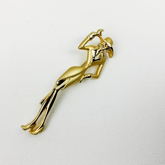 Vintage 1980s Lady Remington Signed AJC Brooch - Picture 6 of 16